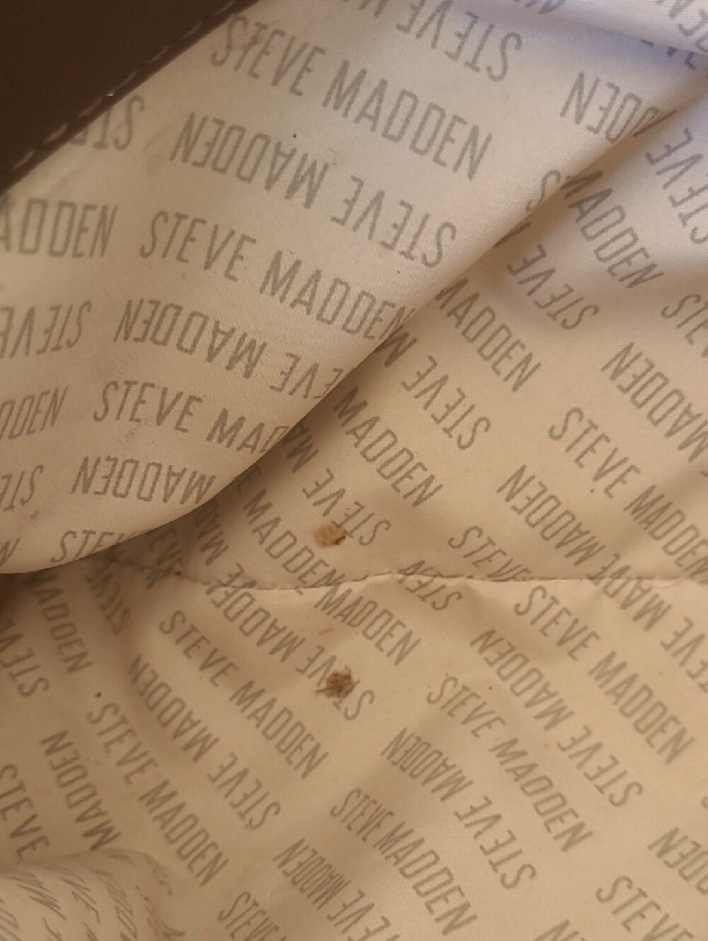 Steve Madden Brown Embossed SM Logo Shoulder Bag - Picture 9 of 13